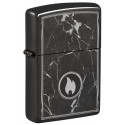 Зажигалка Zippo Classic Marble Flame Design High Polish Black 46571