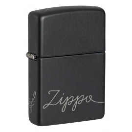 Зажигалка Zippo Classic Zippo Design Black Matte 48979