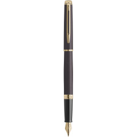 Ручка перьевая Waterman HEMISPHERE Metallic Lava Black GT FP F 12 090