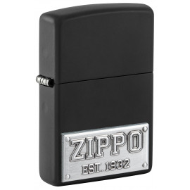 Зажигалка Zippo Classic Zippo Licensed Plate Emblem Black Matte 48689
