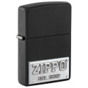 Зажигалка Zippo Classic Zippo Licensed Plate Emblem Black Matte 48689