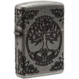 Зажигалка Zippo Armor Tree of Life Antique Silver Plate 29670