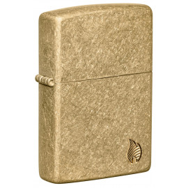 Зажигалка Zippo Armor Flame Tumbled Brass 46398
