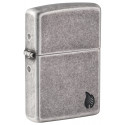 Зажигалка Zippo Armor Flame Antique Silver Plate 46399