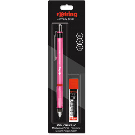 Механічний олівець Rotring VISUCLICK Pink PCL 0,7 + Грифелі 0,7мм HB (12) блістер R2089094b