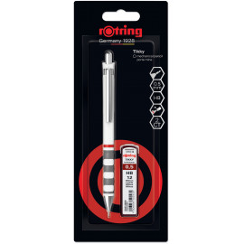 Набір Rotring TIKKY White PCL 0,5 + Грифелі 0,5мм HB (12) блістер R2221251