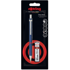 Набір Rotring TIKKY Retro Blue PCL 0,5 + Грифелі 0,5мм 2B (12) блістер R2221252