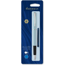 Ручка перьевая Waterman ALLURE Pastel Blue CT FP F блистер 13 315b