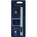 Ручка перьевая Waterman ALLURE Pastel Green CT FP F + Картриджи Mini блистер 13 317b2