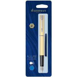Ручка перьевая Waterman ALLURE Pastel Yellow CT FP F блистер 13 318b