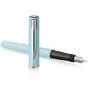 Ручка перова Waterman ALLURE Pastel Blue CT FP F + Картриджі Mini блістер 13 315b2