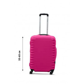 Чохол Coverbag поліестер на валізу M фуксія Висота 55-65см CvP0209M