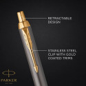 Ручка кулькова Parker IM Grey Lacquer GT BP блістер 21 136 Ручка кулькова Parker IM Grey Lacquer GT BP блістер 21 136