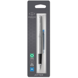 Ручка перова Parker JOTTER Stainless Steel CT FP M блістер 16 116