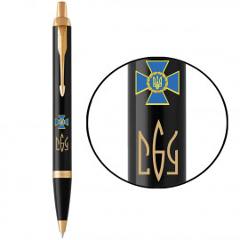 Ручка кулькова Parker IM SPECIAL Black GT BP Емблема СБУ+ Тризуб СБУ 22032_P1035u