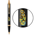 Ручка шариковая Parker IM UKRAINE Black GT BP Цветы 22032_T1050u