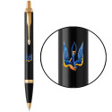 Ручка шариковая Parker IM UKRAINE Black GT BP Трезубец-ласточка 22032_T1230u