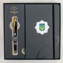 Набор Parker IM SPECIAL Black GT BP Эмблема МВД (шариковая ручка + блокнот Parker)