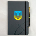 Набор Parker IM UKRAINE Black GT BP Трезубец сине-желт. (шариковая ручка + блокнот Parker)