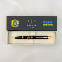 Ручка кулькова Parker IM ARMY Black GT BP Емблема ЗСУ + Тризуб ЗСУ (золотий) 22032_W1015u