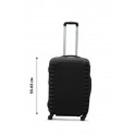Чехол полиэстер на чемодан M черный Высота 55-65см Coverbag CvP0201M