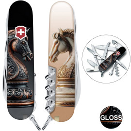 Складаний ніж Victorinox HUNTSMAN ZODIAC Шаховий кінь 1.3713.3.Z5310pk