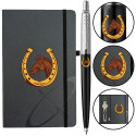 Набор Parker JOTTER Originals ZODIAC Black CT BP Конь с подковой (шариковая ручка + блокнот Parker)