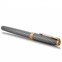 Набор Parker SONNET Cisele Silver GT FP18 F (перьевая ручка + кож.чехол)