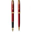 Набор ручек Parker SONNET Intense Red GT FP+BP (перьевая + шариковая)