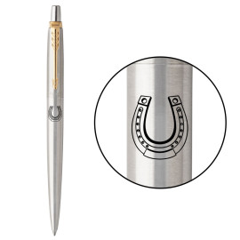 Ручка шариковая Parker JOTTER DESIGN Stainless Steel GT BP Счастливая подкова 16032_R106b