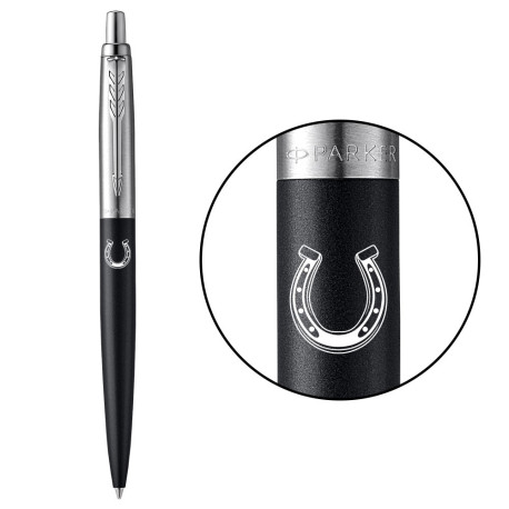 Ручка кулькова Parker JOTTER DESIGN Bond Street Black CT BP Підкова на щастя 16232_R107w