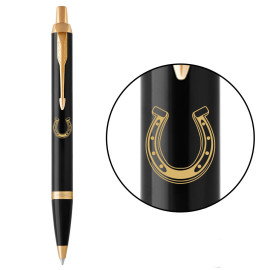 Ручка шариковая Parker IM DESIGN Black GT BP Подкова на счастье 22032_R107y