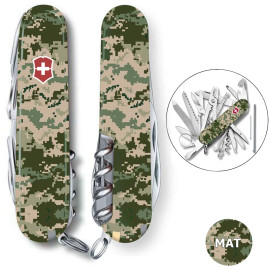 Складной нож Victorinox SWISSCHAMP ARMY Пиксель с крас. лого 1.6795.3.W3941p