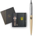 Набор Parker JOTTER XL UKRAINE Matt Gold CT BP Трезубец (ручка шариковая + блокнот Parker)