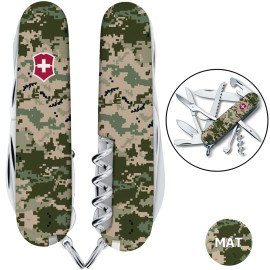 Складной нож Victorinox HUNTSMAN ARMY Пиксель с крас. лого 1.3713.3.W3941p