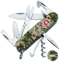 Складной нож Victorinox CLIMBER ARMY Пиксель с крас. лого 1.3703.3.W3941p