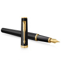 Ручка перьевая Parker MERIDIAN Matte Black Lacquer GT FP F 40 411
