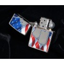 Зажигалка Zippo Classics Flag & Dog Tags High Polish Chrome Zp28291