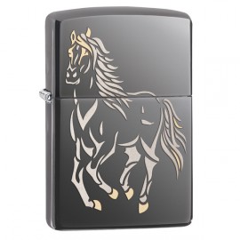 Запальничка Zippo Classics Running Horse Black Ice Zp28645