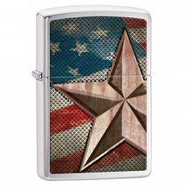 Запальничка Zippo Classics Retro Star Brushed Chrome Zp28653