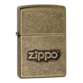Запальничка Zippo Classics Stamped Zippo Logo Antique Brass Zp28994