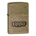 Запальничка Zippo Classics Stamped Zippo Logo Antique Brass Zp28994