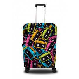 Чехол полиэстер на чемодан L с рисунком 0401 Высота 65-80см Coverbag CvPL0401