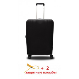 Чехол полиэстер на чемодан L черный Высота 65-80см Coverbag CvP0203L