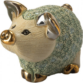 Фігурка/статуетка De Rosa Rinconada Families Zodiac Поросятко, яке стоїть, Зелене (07x05x05см) Dr414ag-f-25