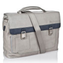 Портфель Piquadro VIBE / Grey-Blue на 2 відділення з 2 фронтальними кишенями і з відділенням для ноутбука CA1044VI_GRB