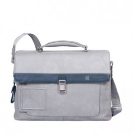 Портфель Piquadro VIBE / Grey-Blue на 2 відділ. з фронт. кишенею і з відділ. д / ноутбука (42x30x13) CA1045VI_GRB