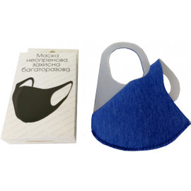 Маска захисна багаторазова двостор. Син-Біл. M в упаковці Ma90738