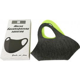 Маска захисна багаторазова неопрен Серая M в упаковці Ma90746
