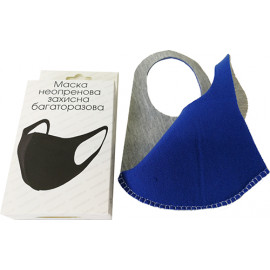 Маска захисна багаторазова двостор. Син-Сір. M в упаковці Ma90747